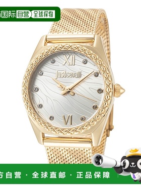 自营Just Cavalli Women's Animalier 30mm Gold Tone Quartz Wat
