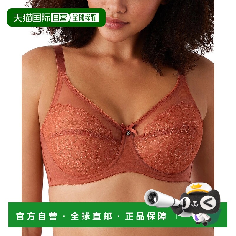 自营Wacoal Retro Chic Full Figure Underwire Lace Bra Womens