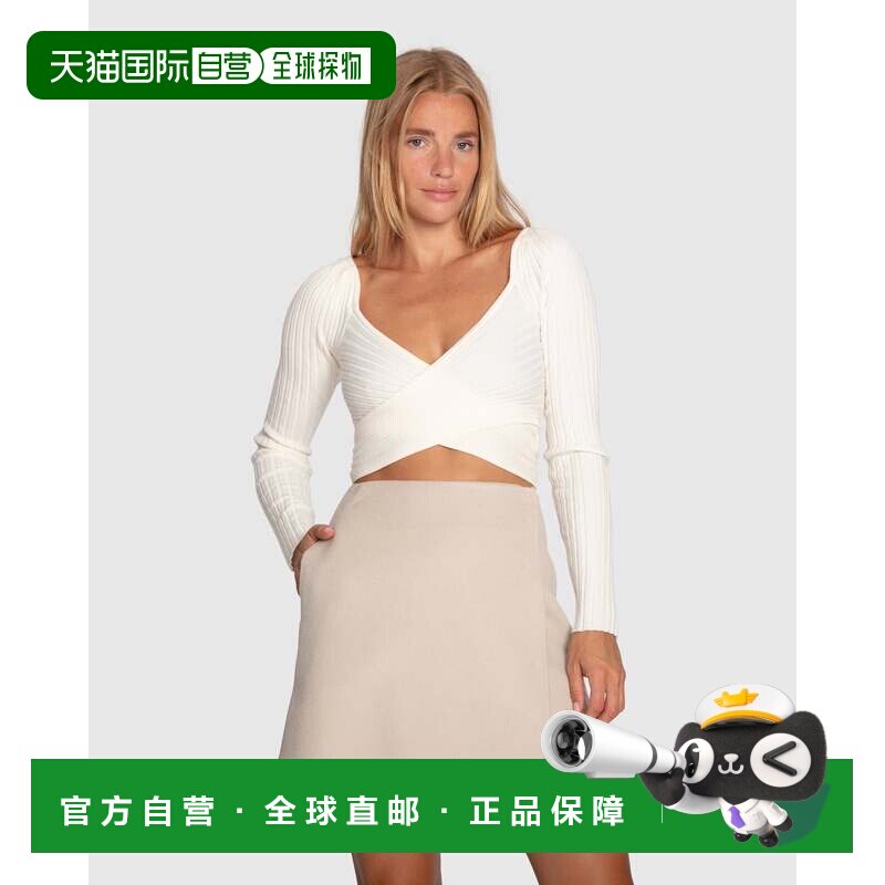 自营 belle & bloom免费鸟毛混纺珍珠包裙 美国奥莱直发包臀裙