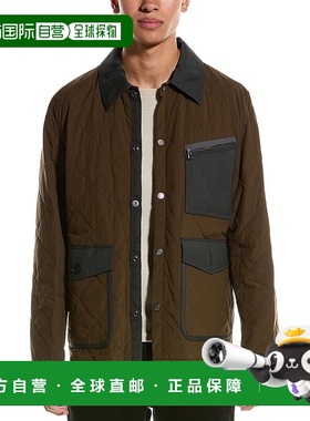 自营Theory Diamond 绗缝羊毛饰边夹克 - 棕色 美国奥莱直发