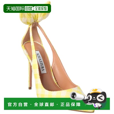 自营Aquazzura Bow Tie 105 Pump - yellow 美国奥莱直发高跟鞋