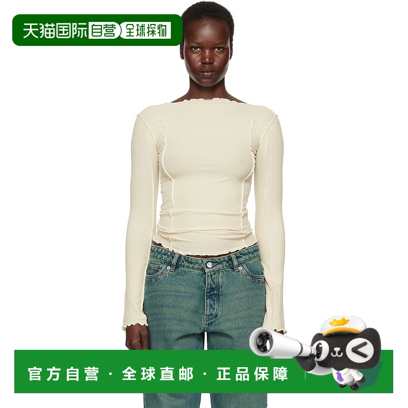 1小时内可退 香港直邮潮奢 Baserange 女士 灰白色 Omato 长袖 T