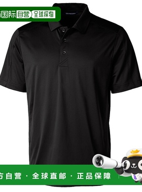 自营 cutter & buckCutter&Buck Prospect纹理弹力男式Polo衫-黑