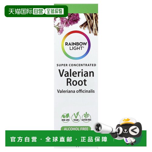 香港直邮彩虹灯,Valerian Root, Alcohol Free, 2 fl oz (59 ml)