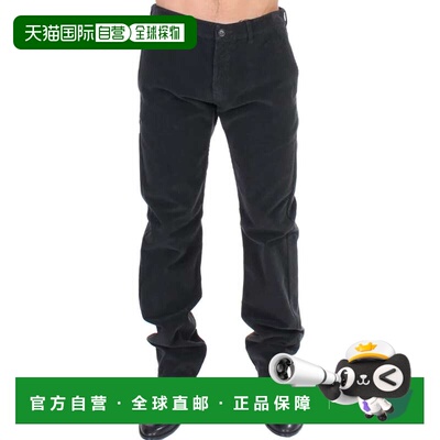 自营GF Ferre Corduroy Cotton Straight Fit Men's Pants - blac