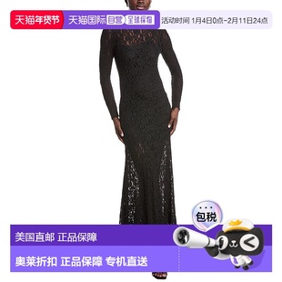 自营Kenneth Cole Lace Maxi Dress - Black 连衣裙美国奥莱直发