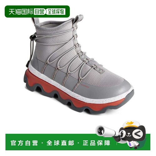 自营Sperry Plushwave 3D STS88071女式美国7.5灰色防水脚踝靴KHD