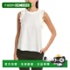 美国奥莱 自营cinq Silk septCinq Lenore white Sept Top