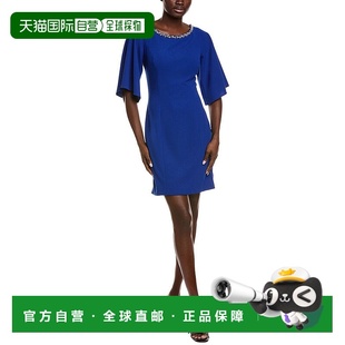 Ruiz blue Crepe Dress 美国奥莱直发连衣裙 Cocktail 自营Rene