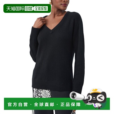 自营trina turk天合土耳其Evangeline羊绒衫-黑色 美国奥莱直发