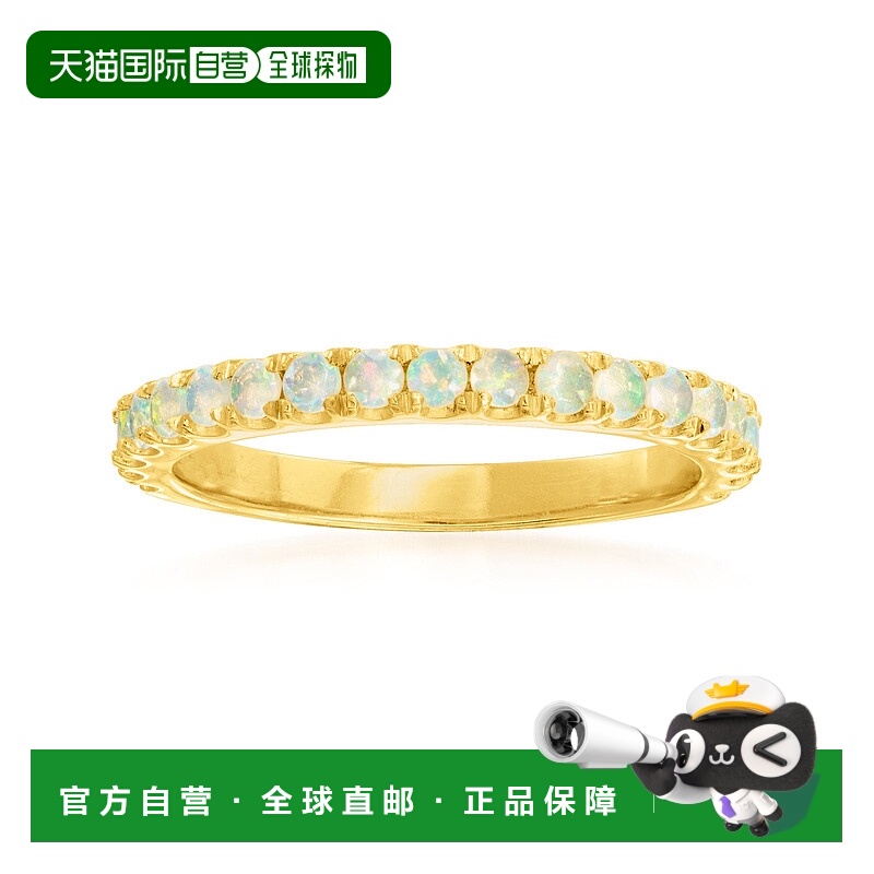 自营Ross-Simons 2mm Opal Ring in 18kt Gold Over Sterling - w