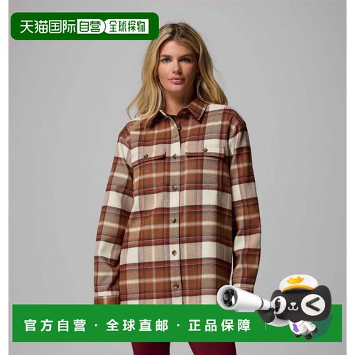 自营Columbia Blue Point Creek衬衫夹克女士Camel Brown Buffalo