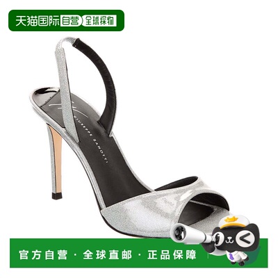 自营Giuseppe Zanotti Lilibeth 90乙烯基凉鞋-银色 美国奥莱直发