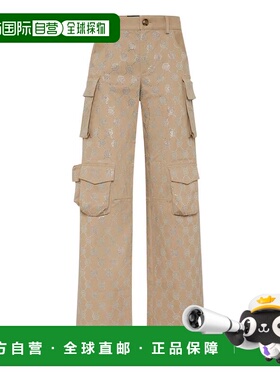 自营philipp pleinLong Trousers Cargo Fit Strass Monogram - b