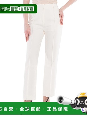 自营 victoria beckham维多利亚 贝克汉姆棉混纺定制长裤-白色 美