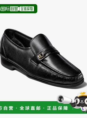 自营Men's Florsheim Riva Bit Loafer Black Moc Toe Dress Shoe