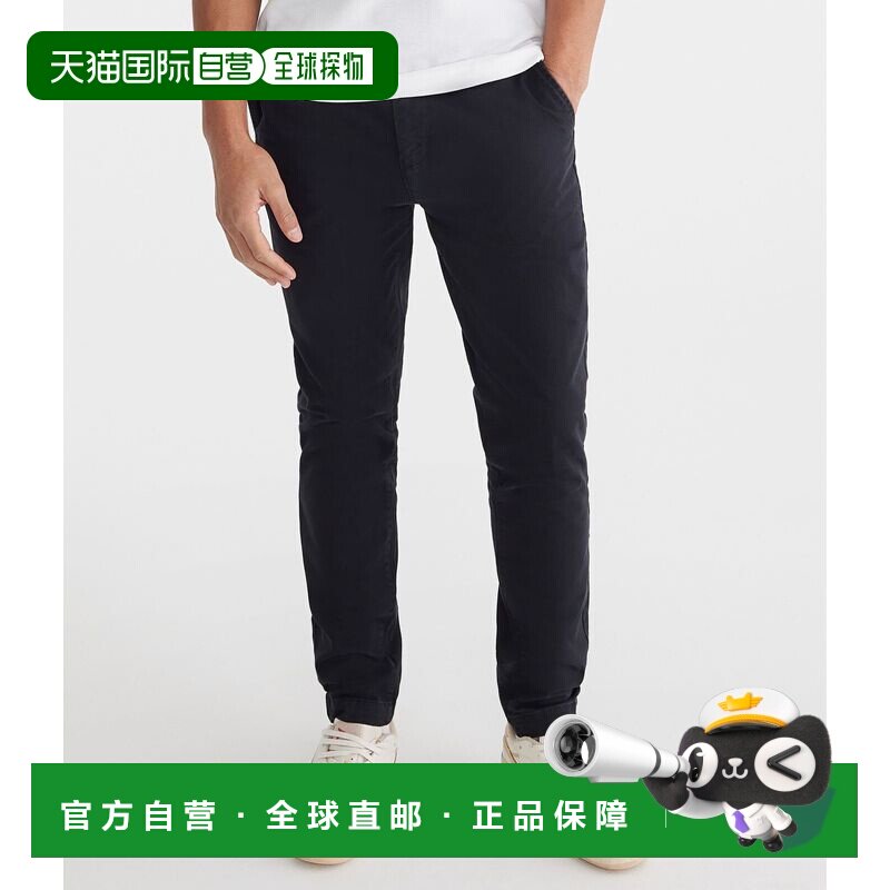 自营Aeropostale Eco紧身斜纹棉衣裤-黑色7 休闲裤美国奥莱直发