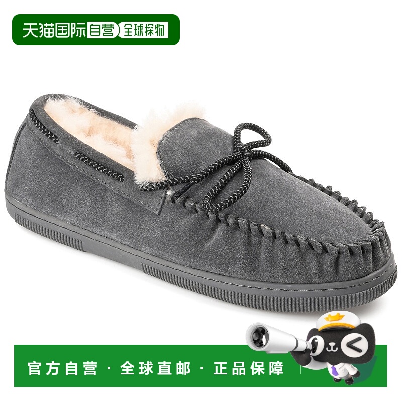 自营Territory Meander 正品羊皮莫卡辛拖鞋 - 灰色 美国奥莱直发