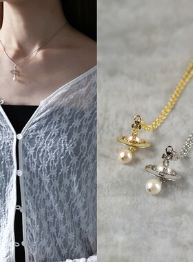 自营 Vivienne Westwood Aleksa 吊坠项链 630203FA 女士珍珠圆珠
