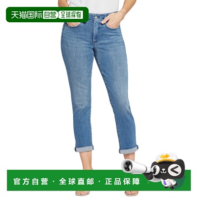 自营NYDJ Petite Girlfriend Stunning High Rise Jean - blue 美