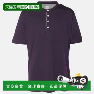 自营Eleventy Purple Jersey Henley T-Shirt - purple 美国奥莱