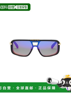 自营 philipp plein长方形Plein Legacy+NFT太阳镜-黑色/银色 美