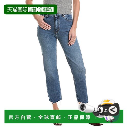 自营FRAME Denim The Ruler Stash Crop Jean - blue 美国奥莱直