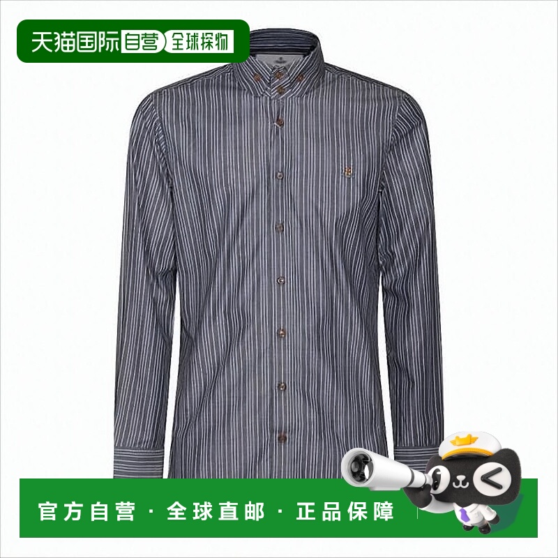 自营vivienne westwoodLong-Sleeve Casual Shirt With Vertical