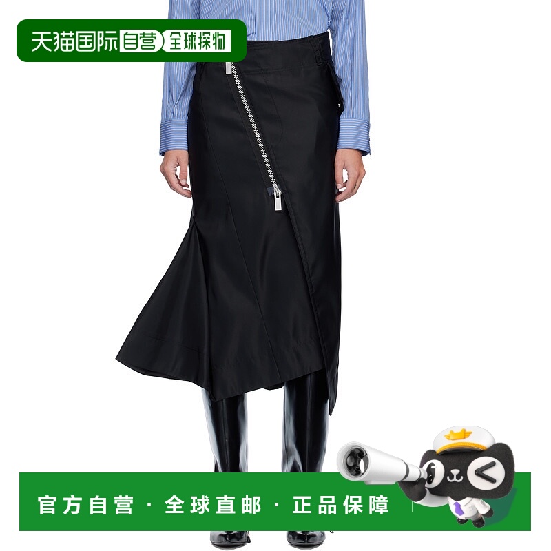 香港直邮潮奢 Sacai 女士 黑色半身裙 2508157 black黑色 舒适时
