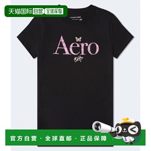 自营Aeropostale 1987 Glitter Graphic Tee - black 7 美国奥莱