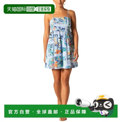 自营Tori Richard Fira Babydoll连衣裙-蓝色 美国奥莱直发吊带