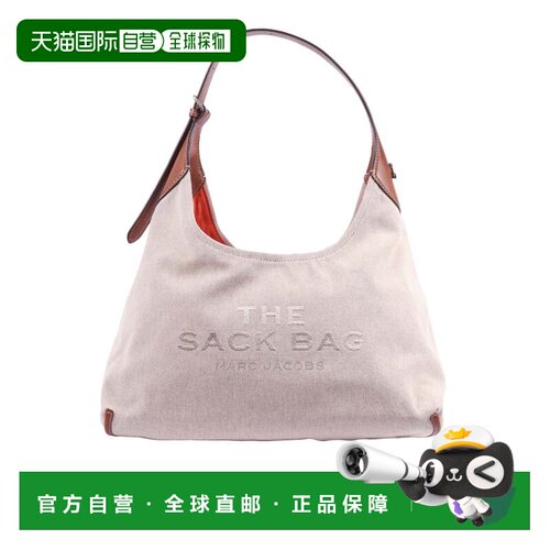 自营marc jacobs束带麻袋单肩包-灰色 美国奥莱直发