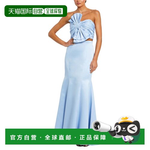 自营Mac Duggal 2pc Strapless Bow Top & Mermaid Skirt Set - p