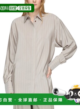 自营Lafayette 148 New York Collared Oversized Shirt - brown