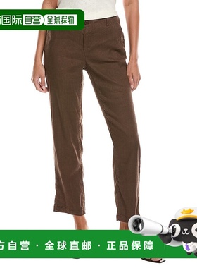 自营NYDJ Linen-Blend Coffee Bean Petite Marilyn Trouser Jean