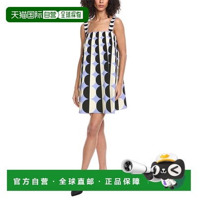 自营Oscar de la Renta Circle Geo Trapeze Wool-Blend Shift Dr