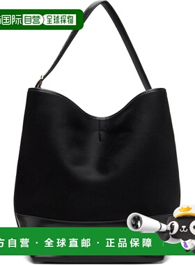 1h可退 香港直邮潮奢 TOTÊME 女士 黑色 Belted Double 托特包 25