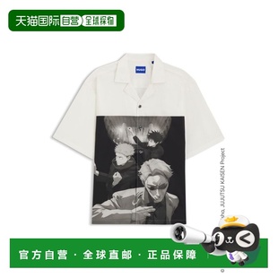 自营hugo bossHUGO x Jujutsu Kaisen relaxed-fit shirt with ch