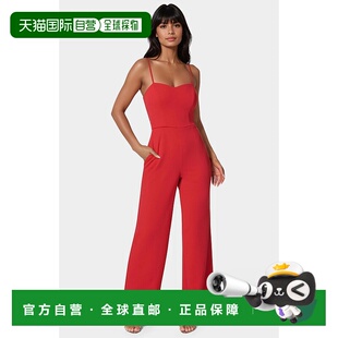 自营Bebe Women's Sweetheart Jumpsuit - red 美国奥莱直发性感
