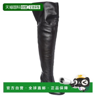 黑色 Terrance块皮革过膝靴 美国奥莱直发长筒靴 SCHUTZ 自营