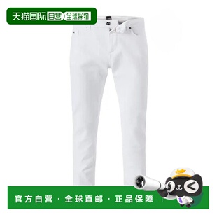 自营 Hugo Boss 男士 Cashmere Touch Delaware 牛仔裤，白色 -