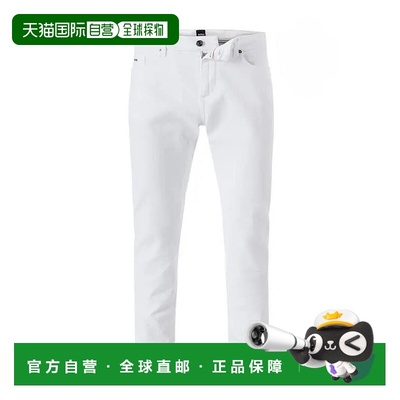 自营 Hugo Boss 男士 Cashmere Touch Delaware 牛仔裤，白色 -