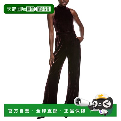自营Reiss Dori Velvet Jumpsuit - Burgundy 连体裤美国直发奥莱