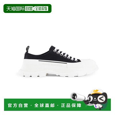 自营 Alexander McQueen亚历山大麦昆Tread Slick帆布系带及踝马