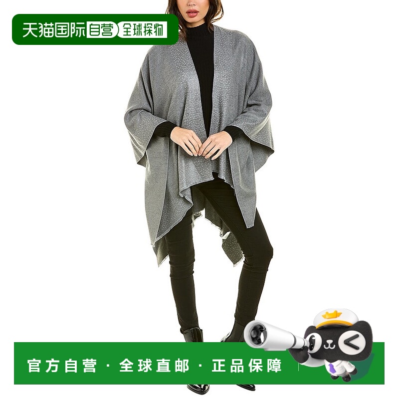 自营La Fiorentina Embellished Ruana - grey 美国奥莱直发