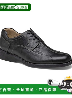 自营Johnston & Murphy Shuler Leather Oxford - black 美国奥莱