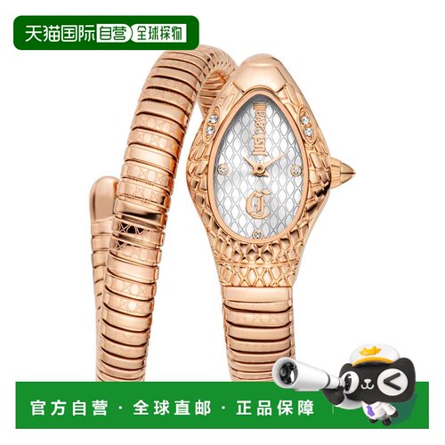 自营Just Cavalli Women's Snake 20mm Quartz Watch - rose gold