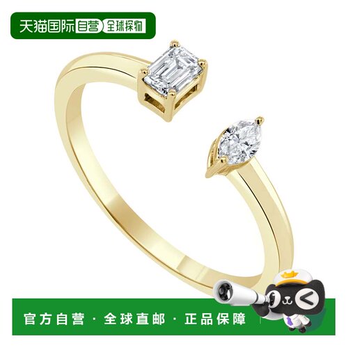 自营sabrina14K Yellow Gold Diamond Band - Ring - yellow gold