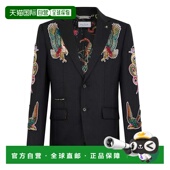 Embroidery 自营philipp black Blazer Tattoo pleinGigolo Fit