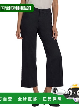 自营NYDJ Teresa黑色阔腿牛仔裤-黑色 美国奥莱直发